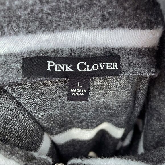 Pink Clover Stitch Fix 1/4 Zip Cathy Zip Pullover Knit Sweater Fleece Top Large - Picture 4 of 6